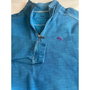 Men's Tommy Bahama Ocean Blue- Activewear 1/4 Zip Sweatshirt-‎ Size L